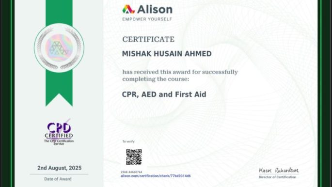 Alison CPR, AED and First AID Alison CPR, AED and First AID